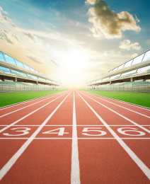 无人体育场起跑线跑道背景图