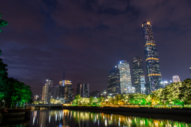 中国广东广州珠江夜景