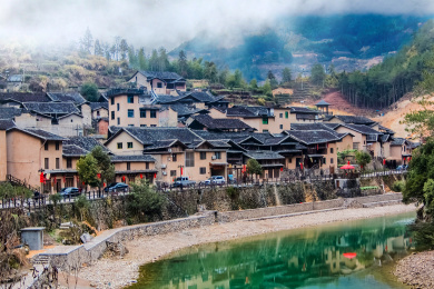 福建省寿宁县下党乡古村落民宅建筑物环境  