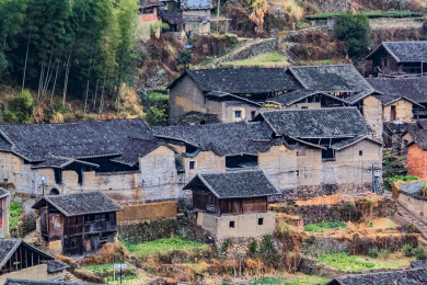 福建省寿宁县下党乡古村落民宅建筑物环境  