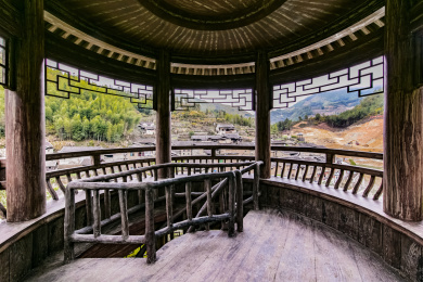 福建省寿宁县下党乡园林古建筑物环境     