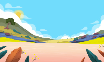 多彩的户外山林风景国庆节插画 