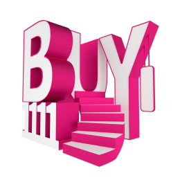 双十一电商促销立体字母BUY