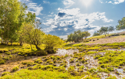 中国内蒙乌兰布统坝上草原风光