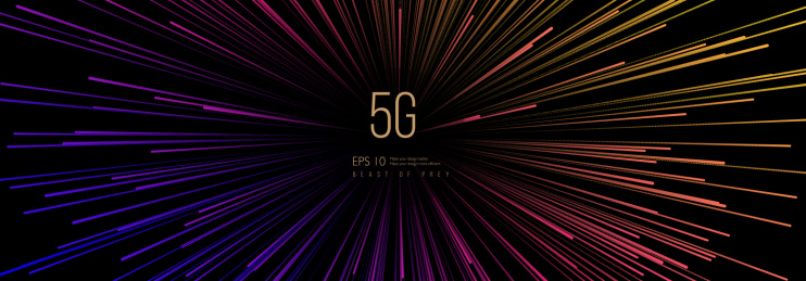 5G大数据黑洞爆炸放射元素矢量背景素材