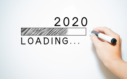 2020年即将到来的进度条读取新年来临2020数字加载中读取中概念图片