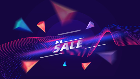 减价横幅，购物日促销海报或传单设计矢量背景素材