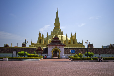 老挝国首都万象的万象神塔
