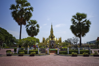 老挝国首都万象的万象神塔