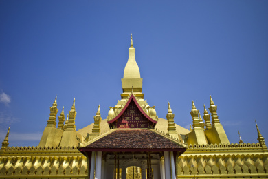 老挝国首都万象的万象神塔