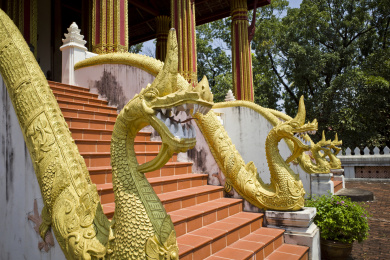 老挝国首都万象的玉佛寺风景