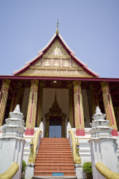 老挝国首都万象的玉佛寺风景