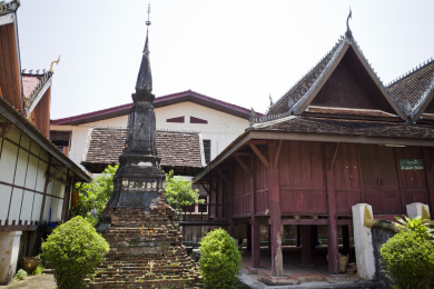 老挝国首都万象的玉佛寺风景