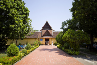 老挝国首都万象的玉佛寺风景