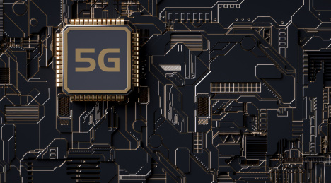 5g网络黑金三维科技芯片电路板