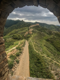 中国山西朔州市山阴县新广武明长城自然风光