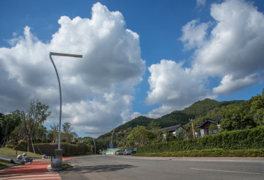  中国浙江宁波东钱湖湿地公园的道路