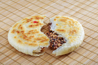 中国山西省平遥古城地方特色美食手工月饼