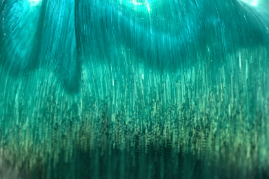 蓝绿色抽象花纹凹凸玻璃墙面背景素材