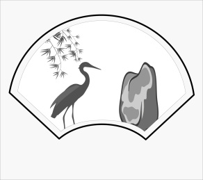 矢量图背景素材中国风扇形窗画