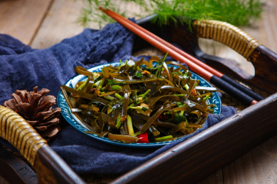爽口凉菜老醋香菜凉拌海带丝