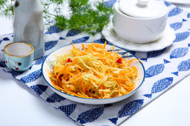 传统家常菜酸爽可口的凉拌三丝