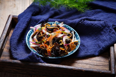 爽口凉拌菜黑木耳凉拌洋葱