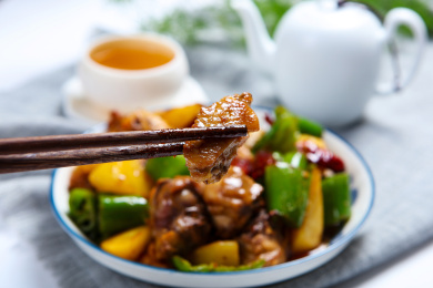 美味大盘鸡青椒土豆焖土鸡肉