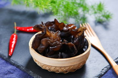 美味山珍食材新鲜美味的黑木耳