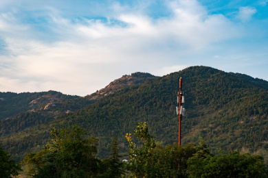 晴朗天气下的中国安徽省蚌埠市东山风景