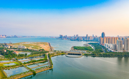 广东省湛江海湾的美丽风光