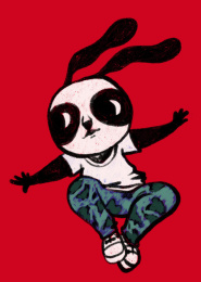 飞跃的熊猫兔子