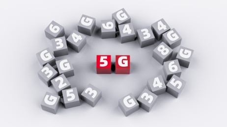 第五代移动通讯技术（5G）字母摆放创意背景素材
