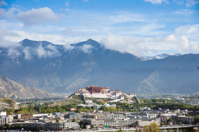 中国西藏拉萨布达拉宫远景