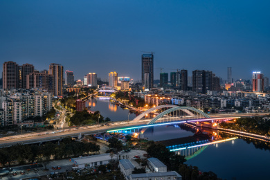 中国广东省中山市中山二桥夜色