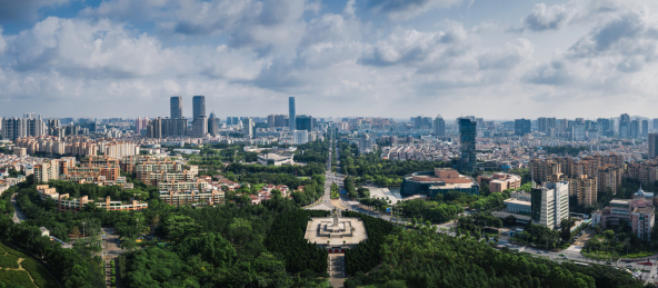 中国广东省中山市城区城市风貌