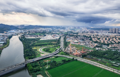 中国广东省中山市城区城市风貌