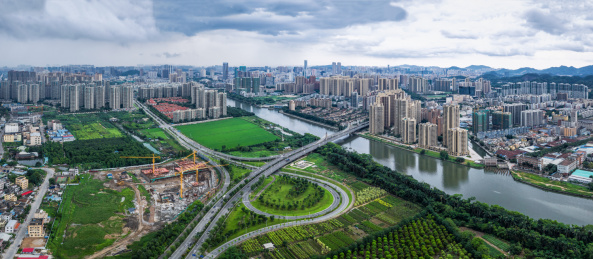 中国广东省中山市城区城市风貌