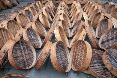 中国浙江竹蒸笼