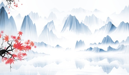 新中式抽象金色山水画  黄金色山水发财背景画