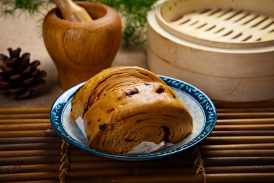 传统面点主食红糖大枣开花馒头