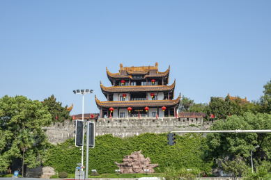 湖南长沙地标-古楼天心阁风光