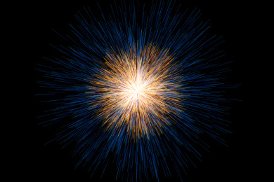 金色发散状线条背景 三维渲染