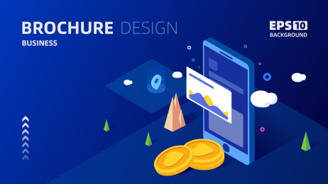 2.5D手机购物移动互联网矢量素材