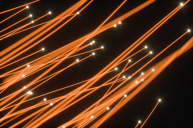 黑暗环境里的发光粒子 三维渲染