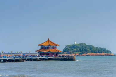 中国山东省青岛市栈桥海景