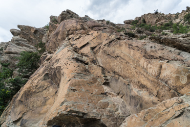 中国宁夏回族自治区贺兰山岩画