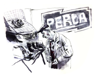 选购旧物的老头