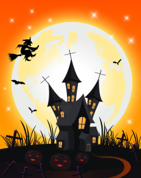 万圣节的背景矢量背景插画（一）