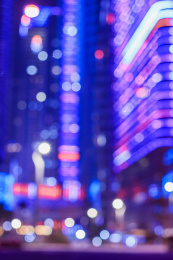 虚化的城市夜景灯光背景